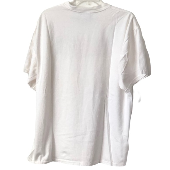 Gramps White with Red and Black Plaid Lettering Crewneck T-Shirt  Size XL - Picture 4 of 7